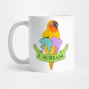 I scream Ice Cream Sun Conure Doodle Mug